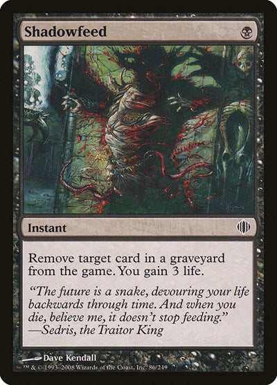 Shadowfeed (ALA) #86 Common Shards of Alara Magic: The Gathering: 2008