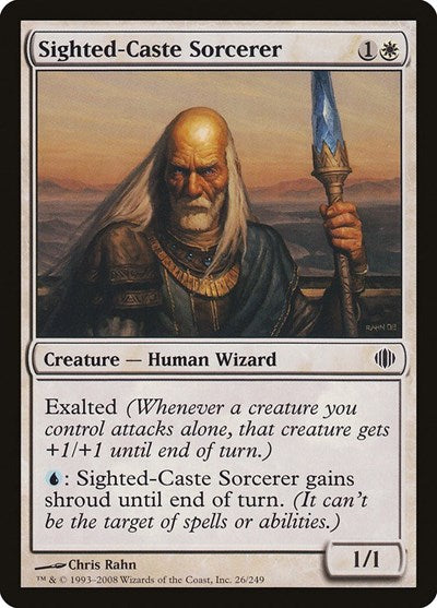 Sighted Caste Sorcerer (ALA) #26 Common Shards of Alara Magic: The Gathering: 2008