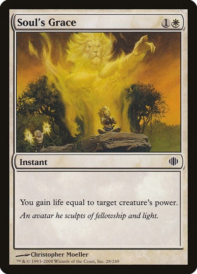 Souls Grace (ALA) #28 Common (Moderately Played) Shards of Alara Magic: The Gathering: 2008