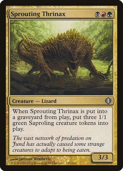 Sprouting Thrinax (ALA) #197 Uncommon (Moderately Played) Shards of Alara Magic: The Gathering: 2008