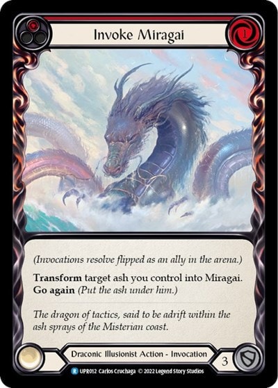Invoke Miragai Miragai (UPR) #UPR012 Rare (Lightly Played) Uprising Flesh and Blood TCG: 2022