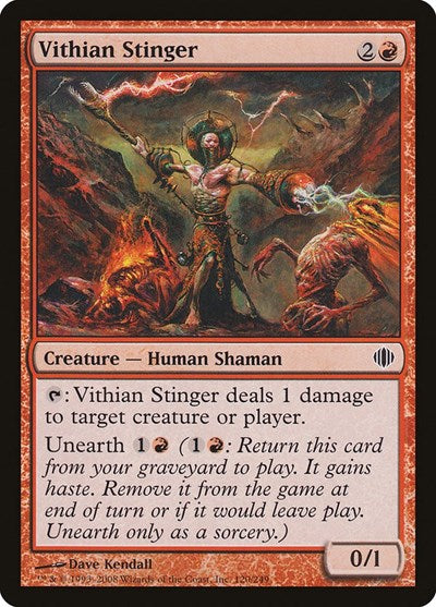 Vithian Stinger (ALA) #120 Common (Moderately Played) Shards of Alara Magic: The Gathering: 2008