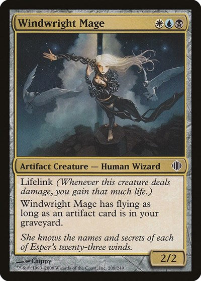 Windwright Mage (ALA) #208 Common (Moderately Played) Shards of Alara Magic: The Gathering: 2008