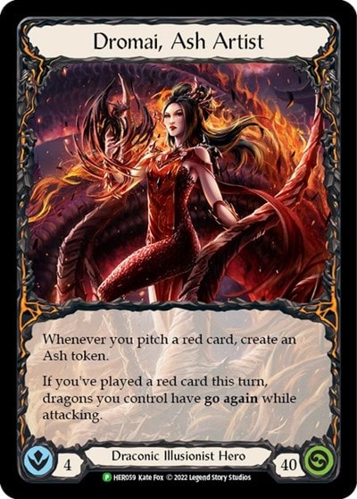 Dromai, Ash Artist - HER059 (PR) #HER059 Promo (Cold Foil Near Mint) Flesh and Blood: Promo Cards Flesh and Blood TCG: 2019