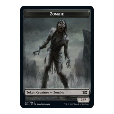 Zombie // Treasure Double-Sided Token (2X2) #12 // 22 T (Foil Near Mint) Double Masters 2022 Magic: The Gathering: 2022