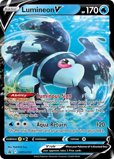 Lumineon V - SWSH250 (SWSD) #SWSH250 Promo (Holofoil Near Mint) SWSH: Sword & Shield Promo Cards Pokemon: 2019