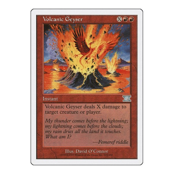 Volcanic Geyser (6ED) #215 Uncommon (Moderately Played) Classic Sixth Edition Magic: The Gathering: 1999