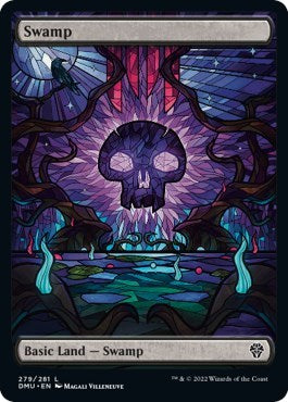 Swamp Showcase (DMU) #279 Land (Damaged) Dominaria United Magic: The Gathering: 2022