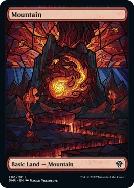 Mountain Showcase (DMU) #280 Land (Near Mint) Dominaria United Magic: 2022