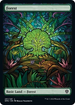 Forest Showcase (DMU) #281 Land (Lightly Played) Dominaria United Magic: The Gathering: 2022