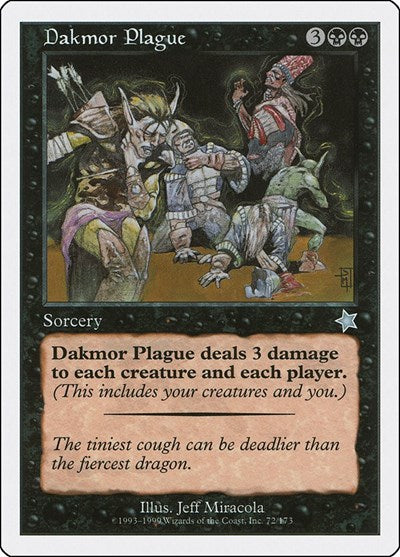 Dakmor Plague (S99) #72 Uncommon (Moderately Played) Starter 1999 Magic: The Gathering: 1999
