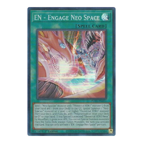 EN - Engage Neo Space (POTE) #POTE-EN051 Super Rare (Unlimited Near Mint) Power of the Elements YuGiOh: 2022