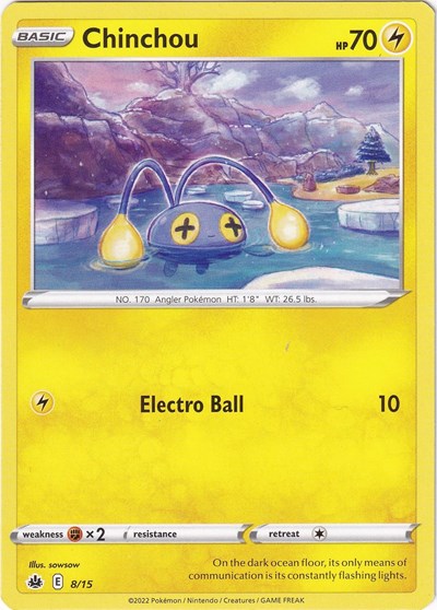 Chinchou 8 15 (M22) #008/015 Promo (Damaged) McDonald's Promos 2022 Pokemon: 2022