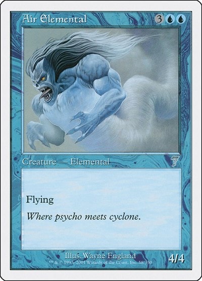 Air Elemental (7ED) #58 Uncommon (Heavily Played) 7th Edition Magic: The Gathering: 2001