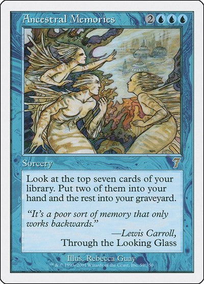 Ancestral Memories (7ED) #59★ Rare (Moderately Played) 7th Edition Magic: The Gathering: 2001