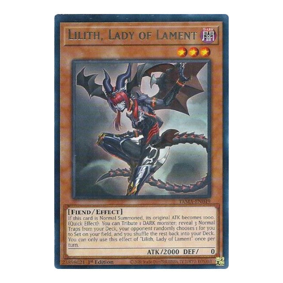 Lilith, Lady of Lament (TAMA) #TAMA-EN049 Rare (1st Edition Near Mint) Tactical Masters YuGiOh: 2022