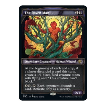 The Raven Man (Textured Foil) (DMU) #330 Rare (Foil Lightly Played) Dominaria United Magic: The Gathering: 2022
