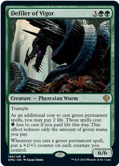 Defiler of Vigor (DMU) #160 Rare (Lightly Played) Dominaria United Magic: The Gathering: 2022