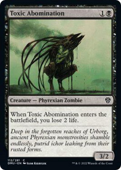 Toxic Abomination (DMU) #112 Common (Moderately Played) Dominaria United Magic: The Gathering: 2022