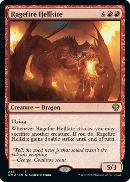 Ragefire Hellkite (DMU) #285 Rare (Lightly Played) Dominaria United Magic: The Gathering: 2022