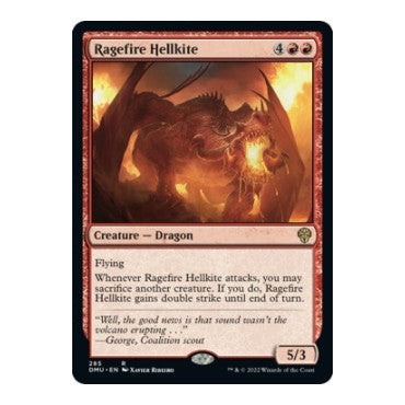Ragefire Hellkite (DMU) #285 Rare (Lightly Played) Dominaria United Magic: The Gathering: 2022