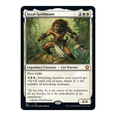 Jazal Goldmane (DMC) #102 Mythic Rare (Lightly Played) Commander: Dominaria United Magic: The Gathering: 2022