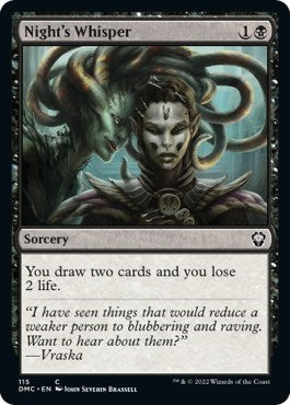 Nights Whisper (DMC) #115 Common (Lightly Played) Commander: Dominaria United Magic: The Gathering: 2022