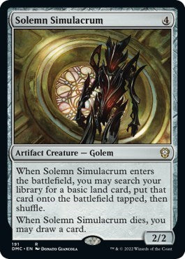 Solemn Simulacrum (DMC) #191 Rare (Lightly Played) Commander: Dominaria United Magic: 2022
