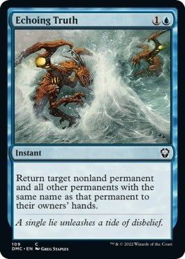 Echoing Truth (DMC) #109 Common (Lightly Played) Commander: Dominaria United Magic: 2022