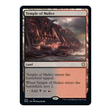 Temple of Malice (DMC) #236 Rare (Lightly Played) Commander: Dominaria United Magic: The Gathering: 2022