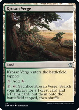 Krosan Verge (DMC) #216 Uncommon (Lightly Played) Commander: Dominaria United Magic: The Gathering: 2022