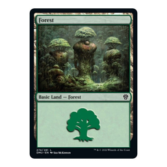 Forest 274 (DMU) #274 Land (Foil Lightly Played) Dominaria United Magic: The Gathering: 2022