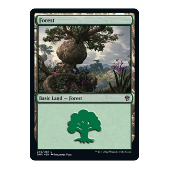 Forest 275 (DMU) #275 Land (Foil Lightly Played) Dominaria United Magic: The Gathering: 2022