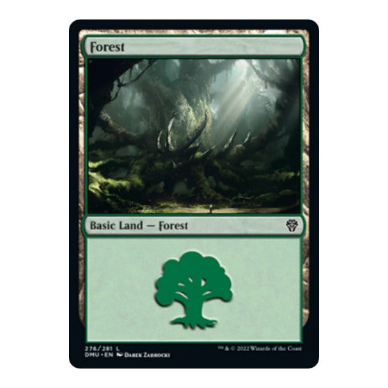 Forest 276 (DMU) #276 Land (Foil Lightly Played) Dominaria United Magic: The Gathering: 2022