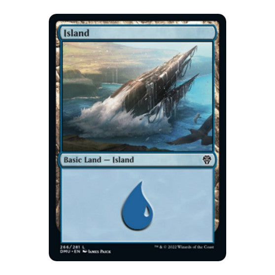 Island 266 (DMU) #266 Land (Foil Lightly Played) Dominaria United Magic: The Gathering: 2022