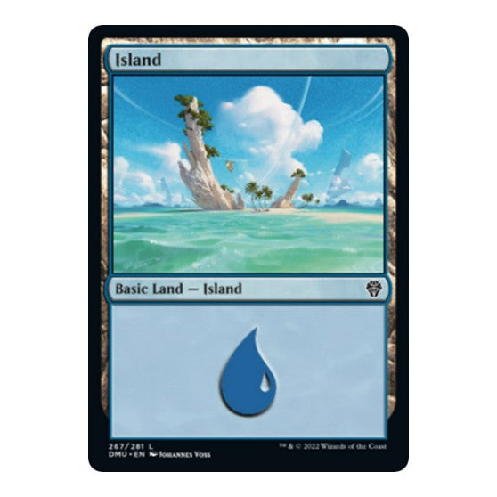 Island 267 (DMU) #267 Land (Foil Lightly Played) Dominaria United Magic: The Gathering: 2022