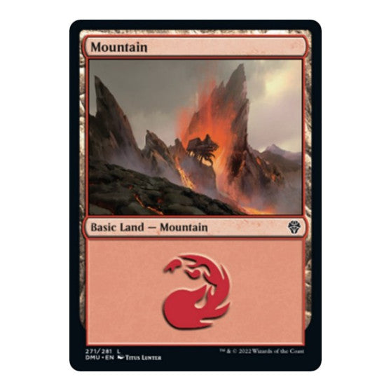 Mountain 271 (DMU) #271 Land (Foil Lightly Played) Dominaria United Magic: The Gathering: 2022