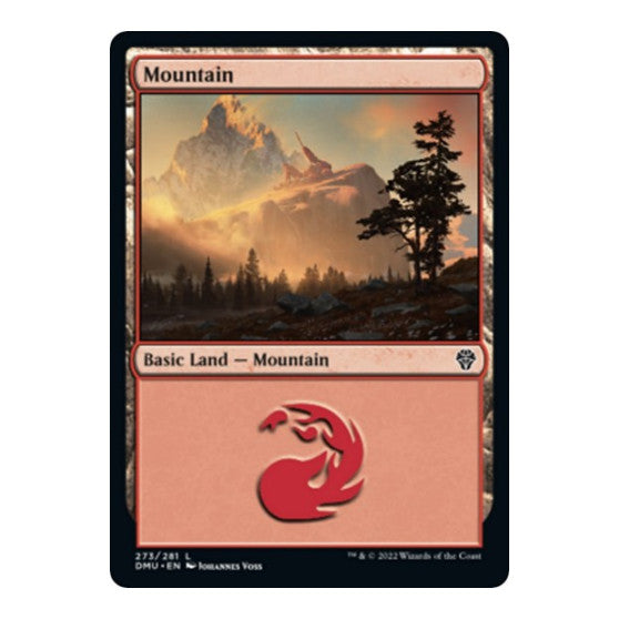 Mountain 273 (DMU) #273 Land (Foil Lightly Played) Dominaria United Magic: The Gathering: 2022