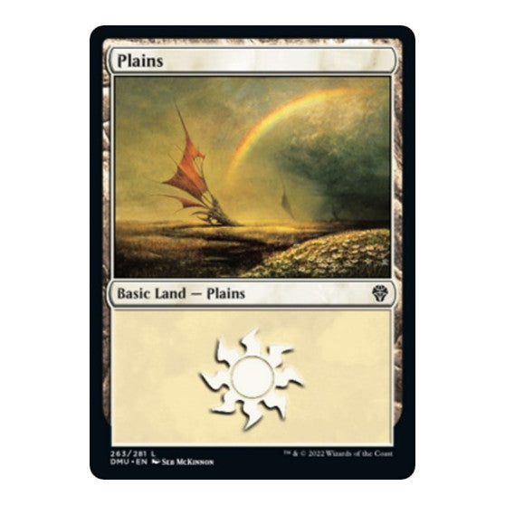 Plains (263) (DMU) #263 Land (Foil Lightly Played) Dominaria United Magic: The Gathering: 2022