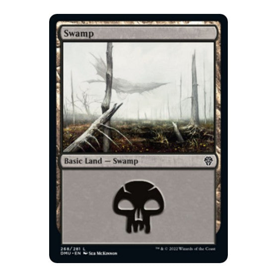 Swamp 268 (DMU) #268 Land (Foil Lightly Played) Dominaria United Magic: The Gathering: 2022