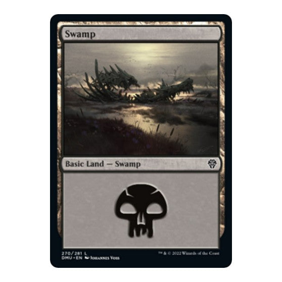 Swamp 270 (DMU) #270 Land (Foil Lightly Played) Dominaria United Magic: The Gathering: 2022
