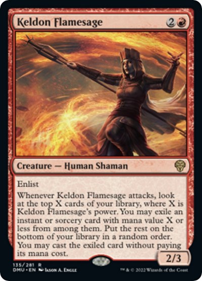 Keldon Flamesage (DMU) #135 Rare (Lightly Played) Dominaria United Magic: The Gathering: 2022