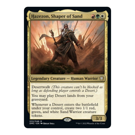 Hazezon Shaper of Sand (DMC) #32 Rare (Foil Lightly Played) Commander: Dominaria United Magic: The Gathering: 2022