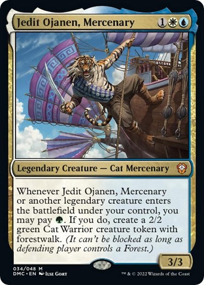 Jedit Ojanen Mercenary (DMC) #34 Mythic Rare (Foil Lightly Played) Commander: Dominaria United Magic: The Gathering: 2022