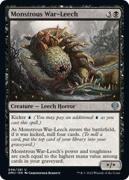 Monstrous War Leech (DMU) #98 Uncommon (Lightly Played) Dominaria United Magic: 2022