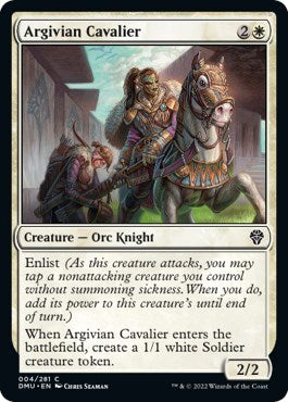 2022 Magic: Dominaria United (DMU) - Argivian Cavalier (#4, Common)
