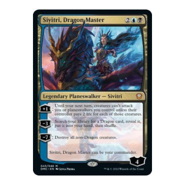 Sivitri Dragon Master (DMC) #43 Mythic Rare (Foil Lightly Played) Commander: Dominaria United Magic: The Gathering: 2022