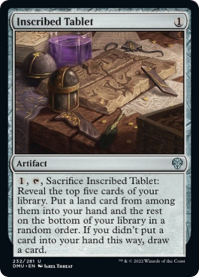 Inscribed Tablet (DMU) #232 Uncommon Dominaria United Magic: The Gathering: 2022