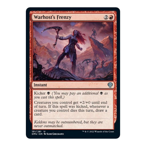 Warhosts Frenzy (DMU) #151 Uncommon (Foil Lightly Played) Dominaria United Magic: The Gathering: 2022