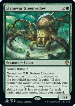 Llanowar Greenwidow (DMU) #169 Rare (Lightly Played) Dominaria United Magic: The Gathering: 2022